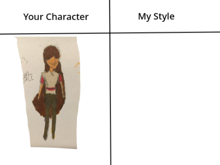 I draw your character in my style- remix
