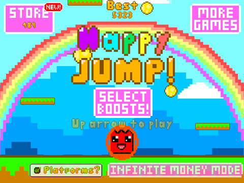 Happy Jump! (Pixelated edition(2 player) MOBILE FRIENDLY
