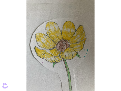 i drew a flower ;0;