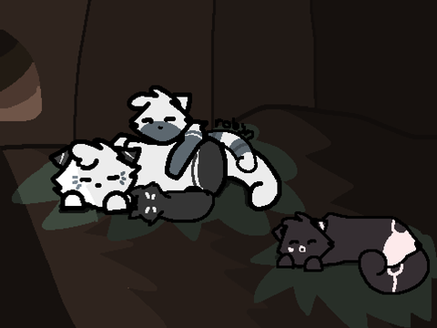 Sleeping in the moonlight // art