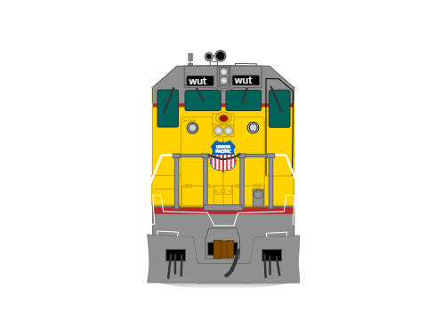 A UP SD40-2 with SP light package...
