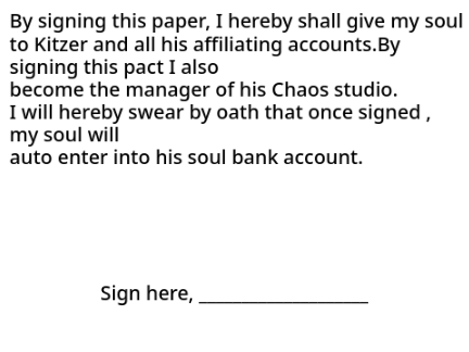Pact with Kitzler