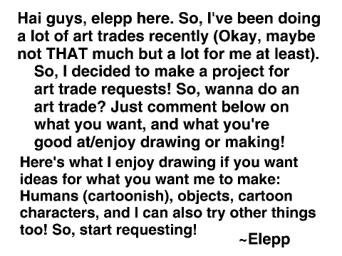 Wanna Do An Art Trade?