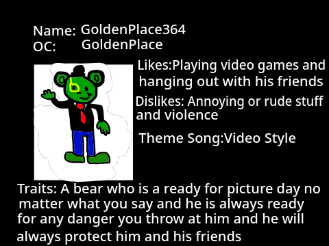 Golden Place My O.C Creation and Data