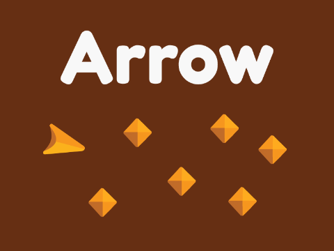 Arrow but it's blue