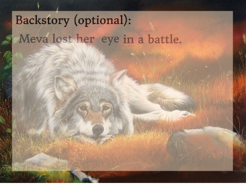Wolves of the Beyond RP Character Sheet Meva