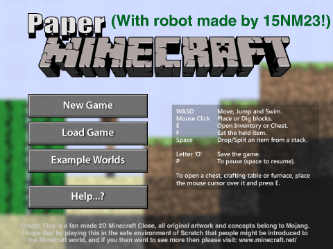 Paper Minecraft (With Robot!) [Pointless Remix] oof