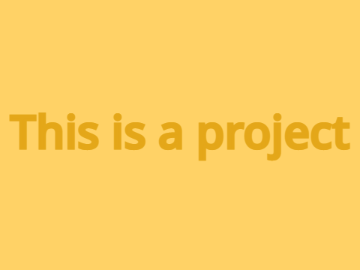 The new project