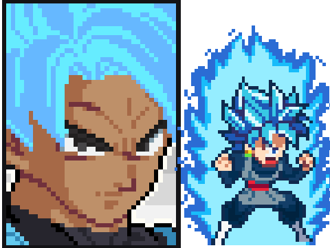 camku ssjb facest and ssjbe goku black