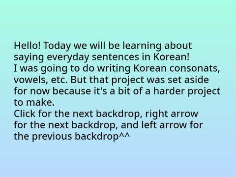 Korean sentences in everyday life