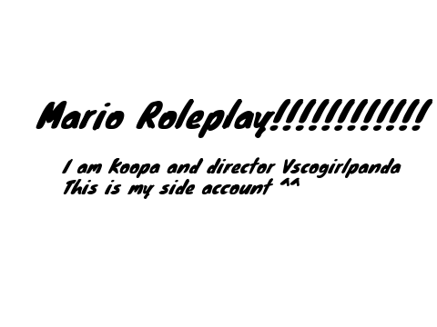 Mario Roleplay