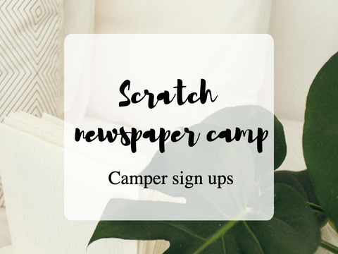 Scratch newspaper camp (camper sign ups) [RedstoneMaster01/PixelCloud01]