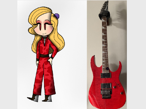 I drew my electric guitar as a person.... lol
