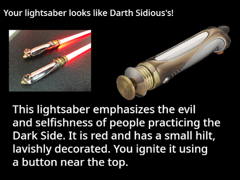 What does your star wars lightsaber look like quiz