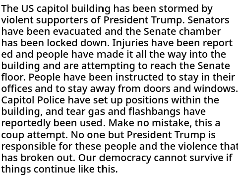 US Capitol stormed by a violent mob