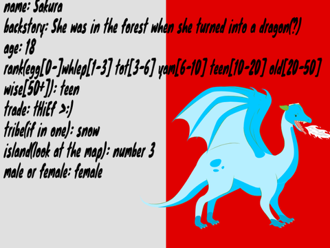 make a dragon for "fire and ice"