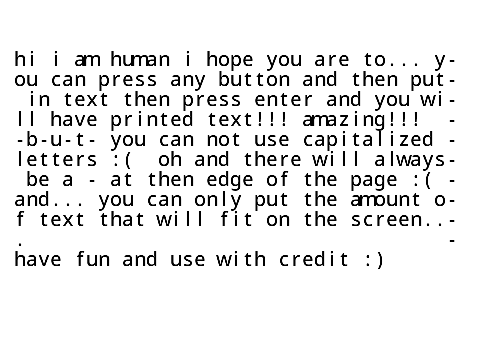 print text
