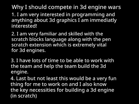 Application for 3d engine wars