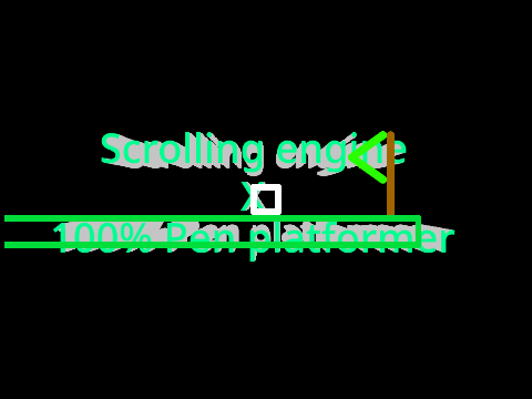 Scrolling engine X 100% Pen Platformer (demo)