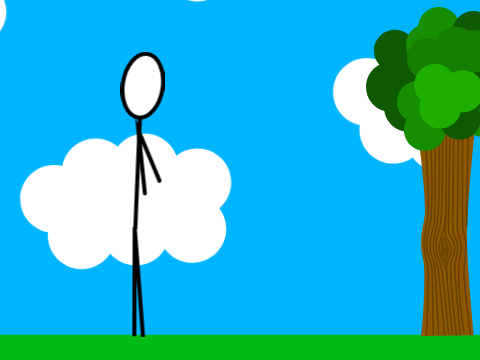 Stickman doing a  backflip Animation