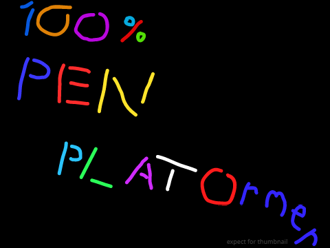 Trying to make an actual 100% pen platformer