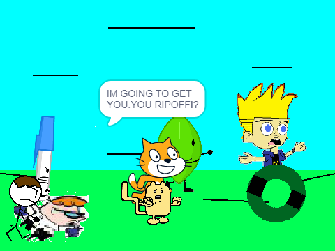 Add yourself chasing Johnny Test remix-19