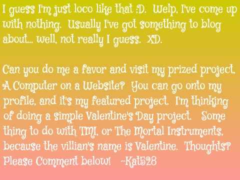 Blog #5: Spewing Random Stuff