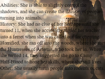 Camp Half-Blood RPG: Miranda Pleos