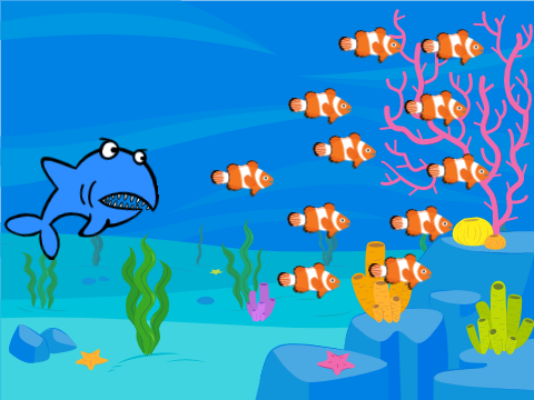 Shark eats fish game
