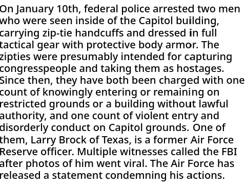Two Men Arrested After Capitol Insurrection