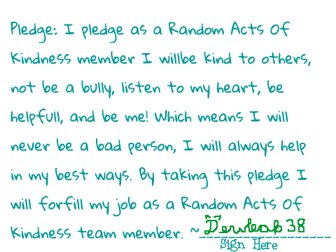 Random Acts Of Kindness Fill Out Sheet remix