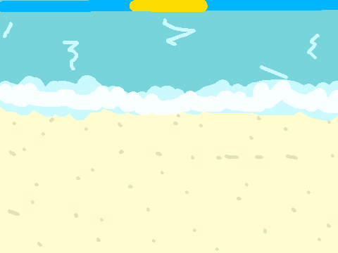 A calm beach day.