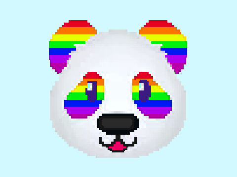 Panda Pixel Art