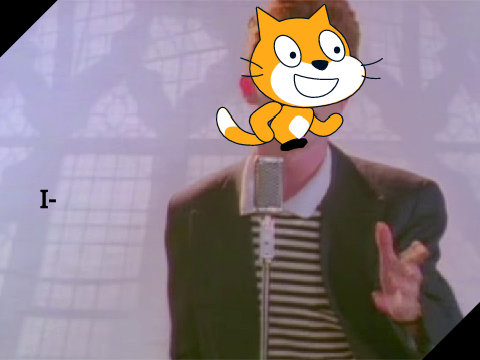 Scratch cat rickrolls you