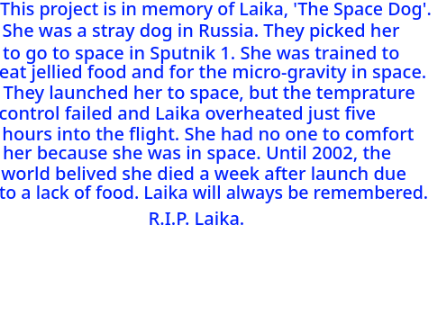 R.I.P. Laika, 'The Space Dog'