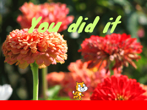 Help the cat escape the flowers