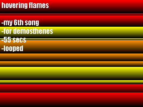 hovering flames song