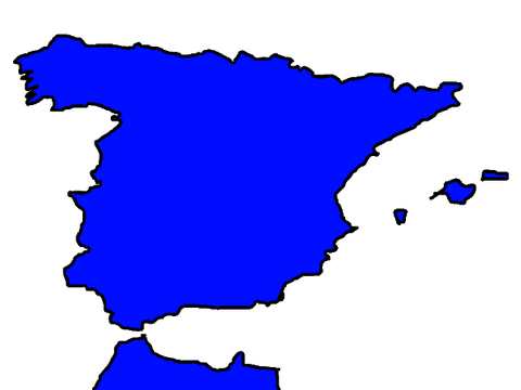 Spain 1900s map