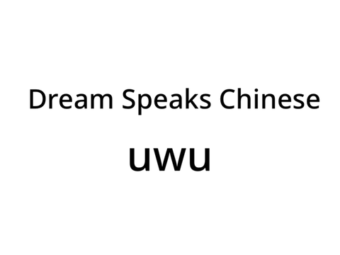 Dream speaks chinese