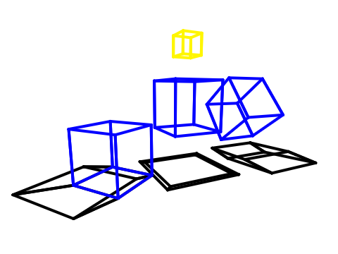 Fully accurate 3d shadows from a light position (x,y,z)