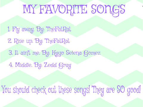 My favorite songs!