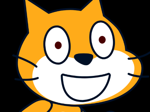scratch cat is looking.