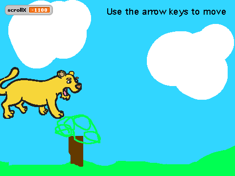 Landscape and Lions