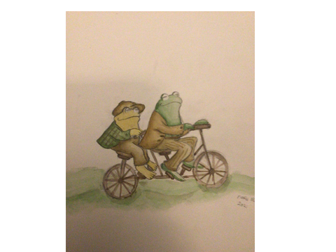 Frog and toad are cottagecore lesbains prove me wrong ft a watercolor I did 