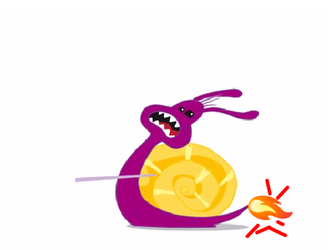 RUN with a snail.