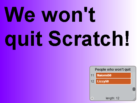Don't quit scratch!