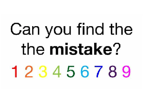 Can you find the mistake? 