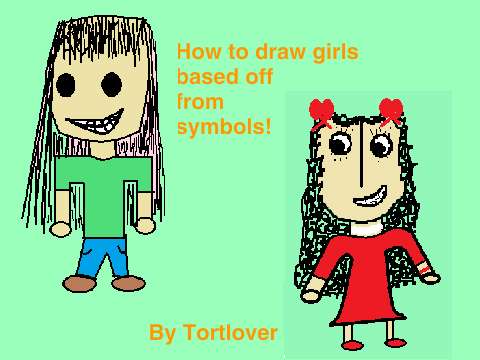 How to draw girls based off from symbols.