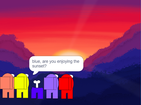 An Among Us Sunset