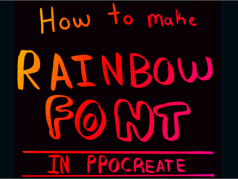 Procreate Rainbow Font Tutorial